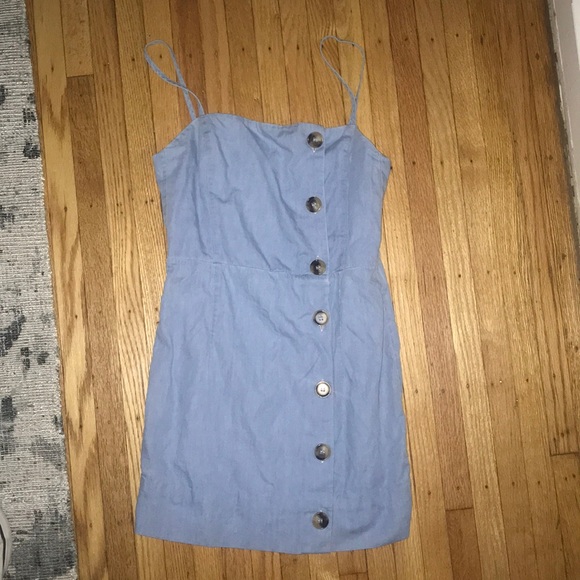 Top Shop Mini Button Down Dress. Hemmed from orig - Picture 2 of 3